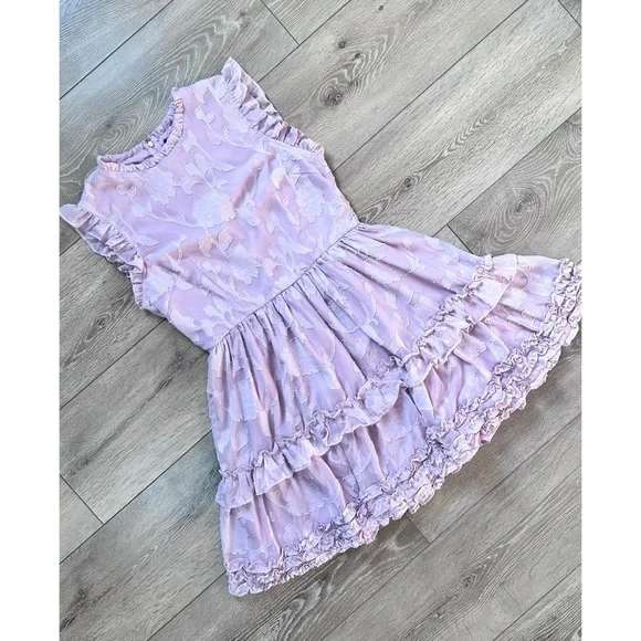 Lulus True As Can Be Lavender Burnout Floral Ruffled Mini Dress - Picture 5 of 16